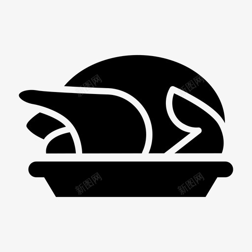 鸡肉晚餐食物图标svg_新图网 https://ixintu.com 中国新年铭文 感恩节 晚餐 火鸡 食物 鸡肉