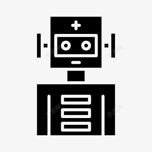 机器人友好健康图标svg_新图网 https://ixintu.com 健康 医疗 友好 机器人