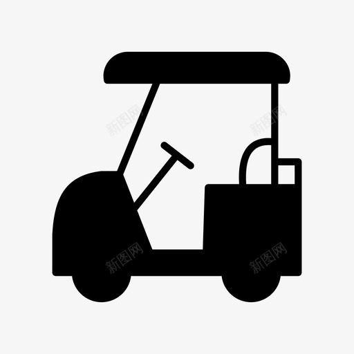 高尔夫球车推轮廓图标svg_新图网 https://ixintu.com 推 轮廓 运输 高尔夫球车