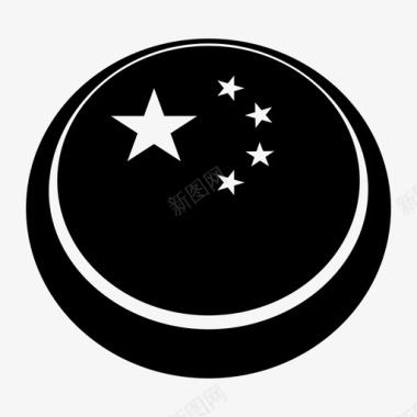 中国按钮国家图标图标
