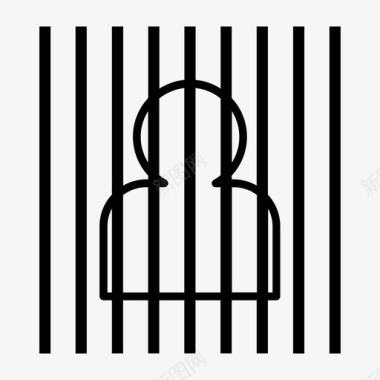 监狱罪犯工作元素图标图标