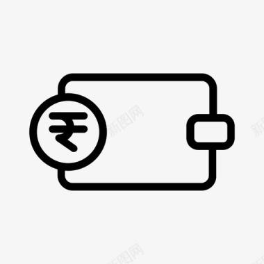 钱钱包印度人图标图标