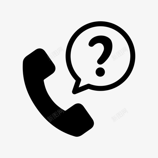 询问帮助电话图标svg_新图网 https://ixintu.com 帮助 电话 联系方式 询问 问题