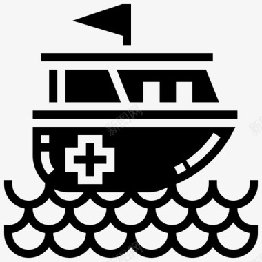 船援助救援图标图标