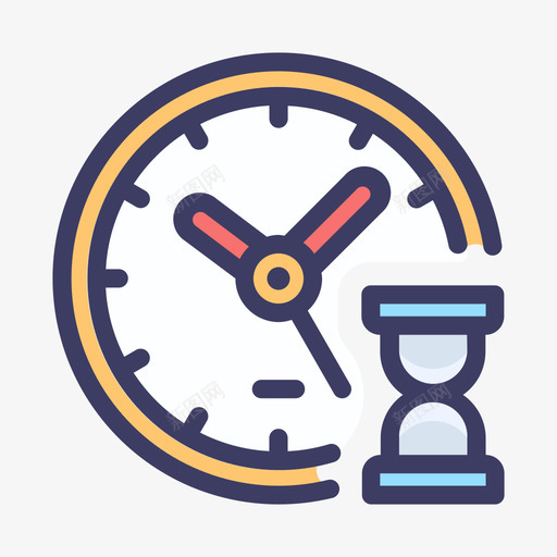 时间svg_新图网 https://ixintu.com 时间 时钟 沙漏 时针 分针 秒针 计时 计划 倒计时 紧迫 时间线 准时 守时 期限 截至 日期 日子 clock hourglass timekeeping plan countdown pressing timeline time punctual deadline date day 填充 扁平 多色 精美 商务