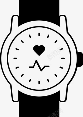 智能手表苹果手表心电图图标图标
