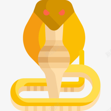 眼镜蛇埃及12扁平图标图标