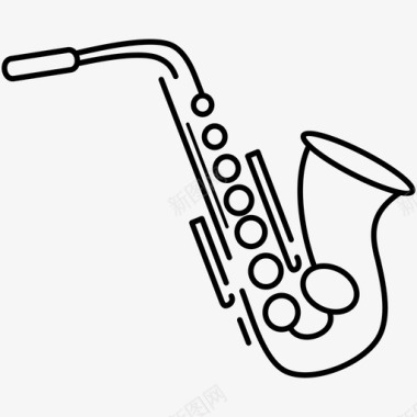萨克斯管喇叭乐器图标图标