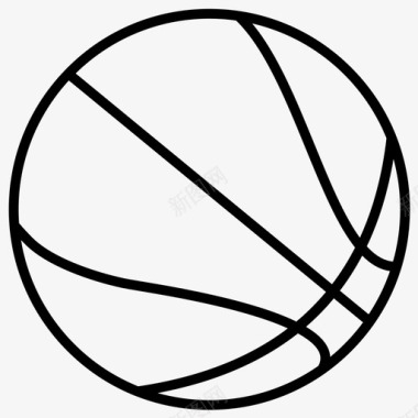 篮球运动体育加粗线条集45图标图标