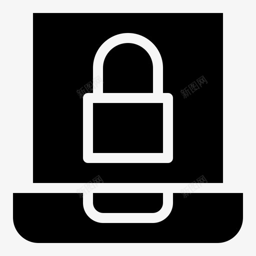 笔记本电脑锁定安全图标svg_新图网 https://ixintu.com 安全 标志 标志符 电子 电脑 笔记本 符号 计算机 设备 锁定