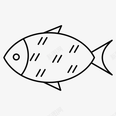 鱼食物膳食图标图标
