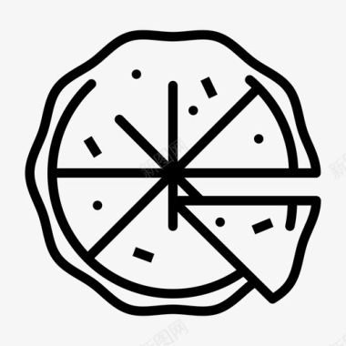 披萨食品手工图标图标