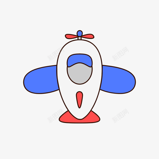 飞机svg_新图网 https://ixintu.com 飞机 多色 手绘