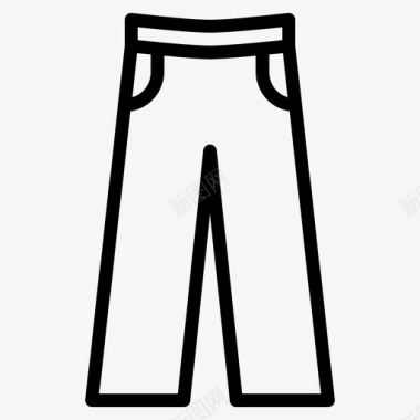 长裤服装时尚图标图标