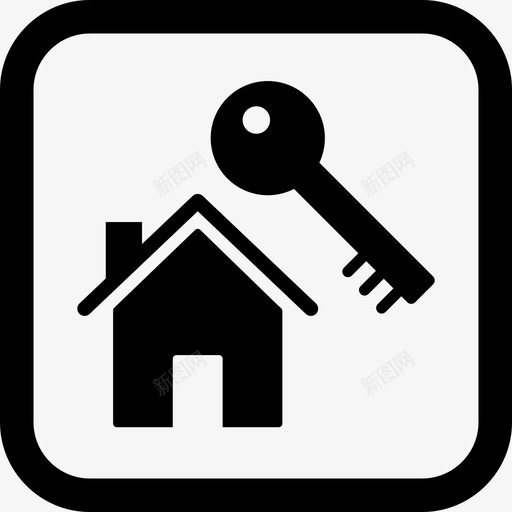 房子钥匙房子新房子图标svg_新图网 https://ixintu.com 房地产 房子 新房子 钥匙