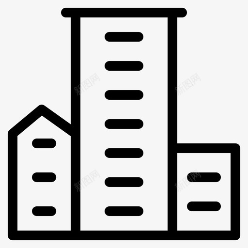 地区地产家庭图标svg_新图网 https://ixintu.com 住宅 住房 地产 地区 家庭 建筑物