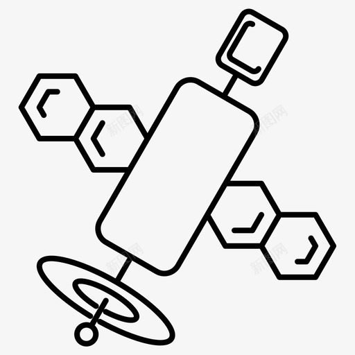 卫星信号空间图标svg_新图网 https://ixintu.com 信号 卫星 常规 物理 空间 线集