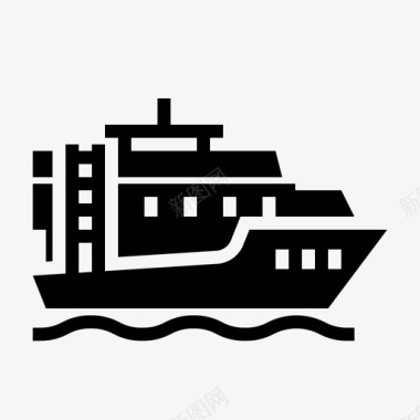 船舶海洋运输图标图标