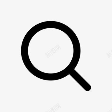 搜索放大镜基本的用户界面圆形线图标图标
