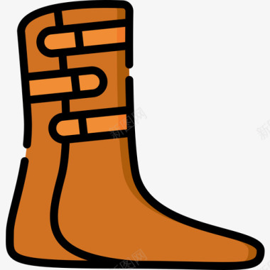 长靴北欧海盗7线性颜色图标图标