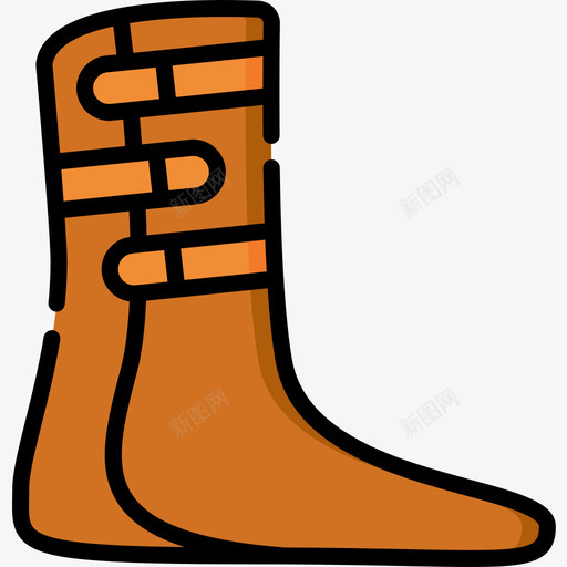 长靴北欧海盗7线性颜色图标svg_新图网 https://ixintu.com 北欧 海盗 线性 长靴 颜色