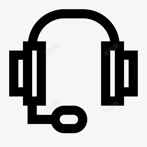 耳机音乐ikigaiit硬件线图标svg_新图网 https://ixintu.com ikigai it 硬件 耳机 音乐