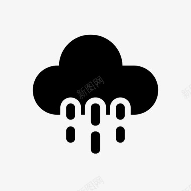 小雨雨天气图标图标