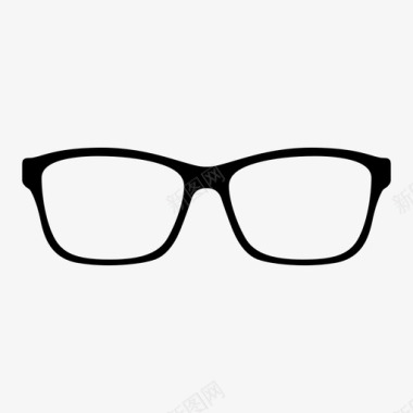 方形眼镜眼镜墨镜图标图标