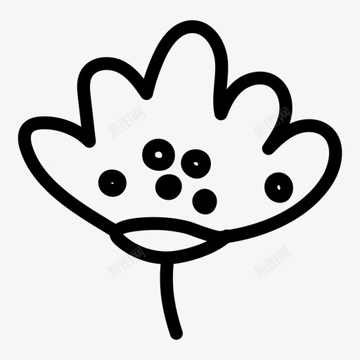 花抽象草图标svg_新图网 https://ixintu.com 小草icon 抽象 植物 自然