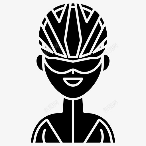 自行车骑车人女孩图标svg_新图网 https://ixintu.com 女孩 女性 自行车 赛车 运动 雕文 骑车人