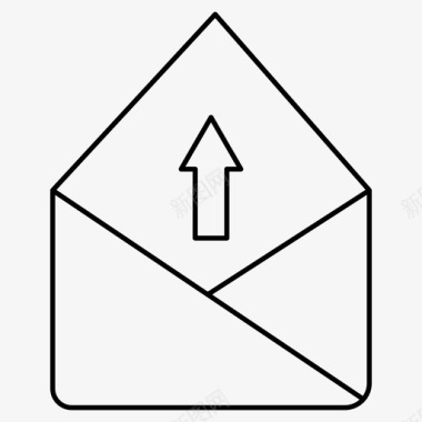 邮件信封上传文件图标图标