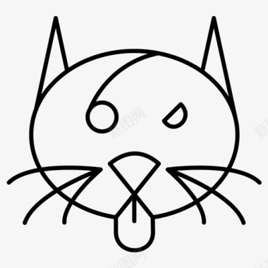 猫万圣节恐怖图标图标