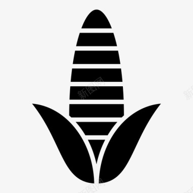 玉米农业和农业填料图标图标