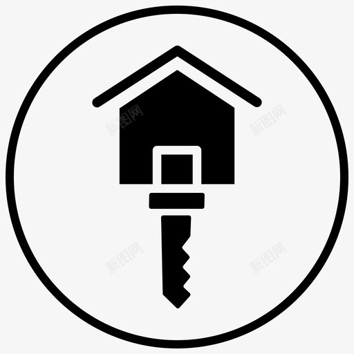 安全家园保护安全图标svg_新图网 https://ixintu.com 保护 安全 安全家园 房地产黑填充圈 智能家居