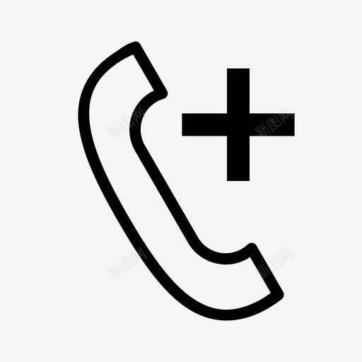 电话添加呼叫通信图标svg_新图网 https://ixintu.com 呼叫 添加 电话 通信