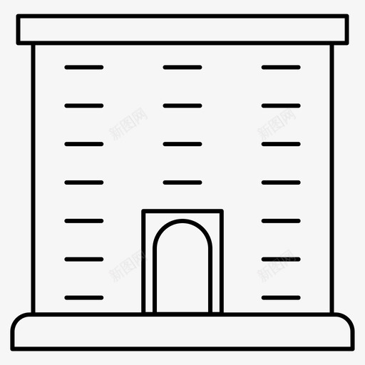 塔楼建筑城市图标svg_新图网 https://ixintu.com 城市 城市元素细线集33 塔楼 建筑 房地产