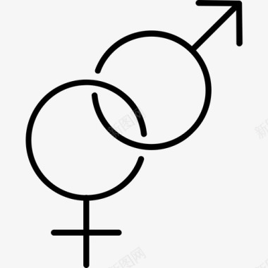 异性恋男人象征图标图标