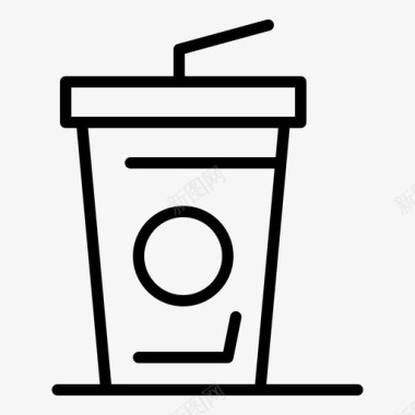 饮料杯子一次性杯子图标图标