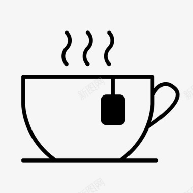 一杯热茶饮料高茶图标图标