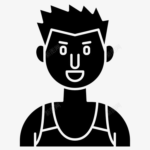 体操头像男子图标svg_新图网 https://ixintu.com 体操 体育 头像 字形 男子 运动员