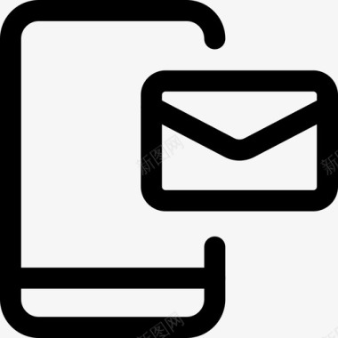 手机上的电子邮件通信联系人图标图标