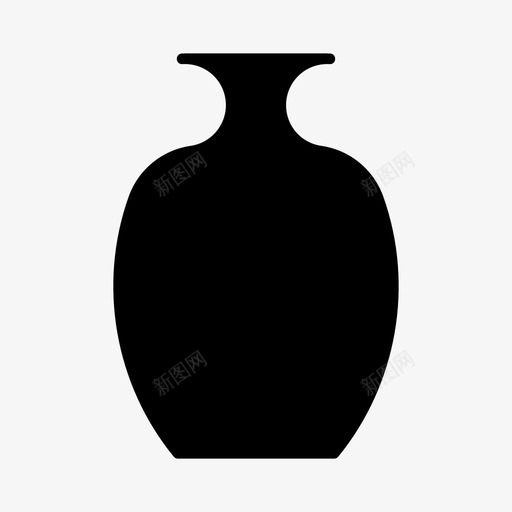 花瓶陶瓷罐子图标svg_新图网 https://ixintu.com 内饰 壶 罐子 花瓶 陶器 陶瓷
