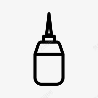 缝纫油瓶子润滑剂图标图标