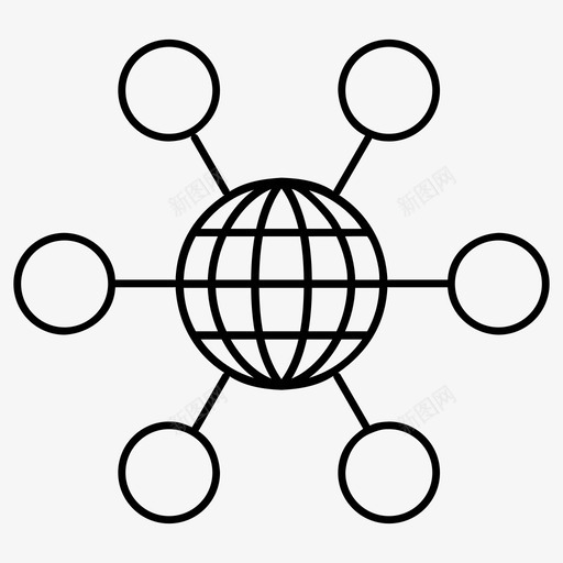 全球连接地球全球图标svg_新图网 https://ixintu.com 全球 国际 地球 网络 连接