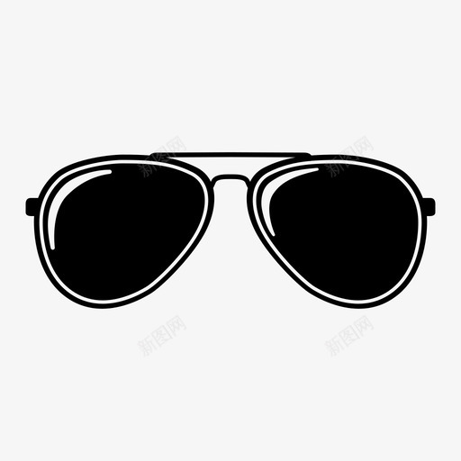 飞行员太阳镜眼镜墨镜图标svg_新图网 https://ixintu.com 墨镜 太阳镜 眼镜 飞行员