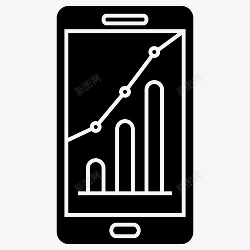 移动分析应用程序助手图标svg_新图网 https://ixintu.com 助手 应用程序 移动分析 财务字形 预测