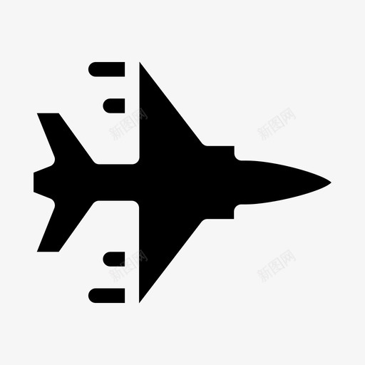 喷气机飞机战斗机图标svg_新图网 https://ixintu.com 军用飞机 喷气机 战斗机 飞机
