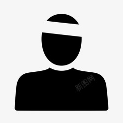 受伤者病人康复者受伤者图标高清图片
