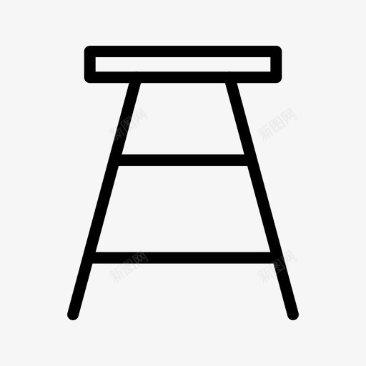 凳子高脚凳椅子图标svg_新图网 https://ixintu.com 凳子 家具 家用 椅子 高脚凳