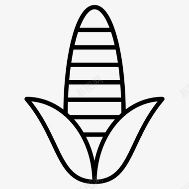 玉米农牧业瘦身图标图标